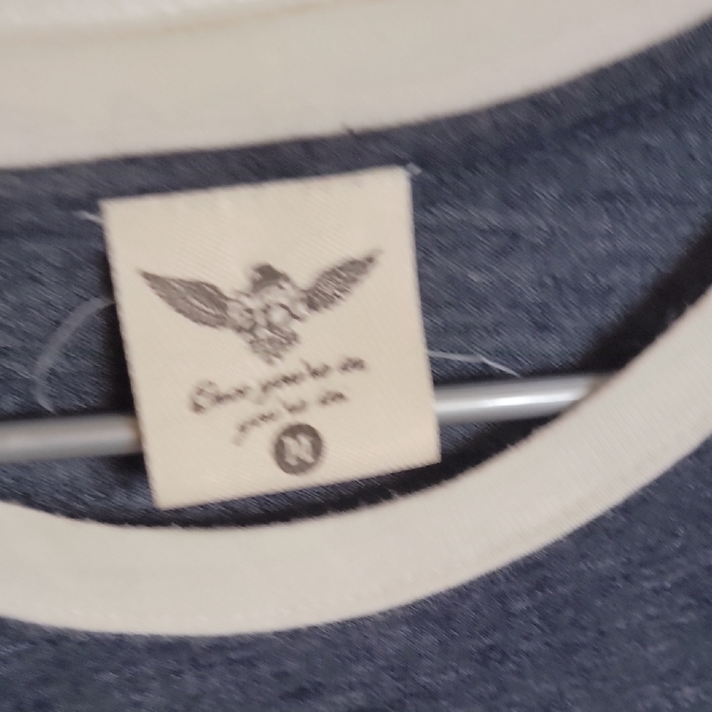 Navy Blue ATX MAFIA  America Shirt with White Stripes - Picture 3 of 4